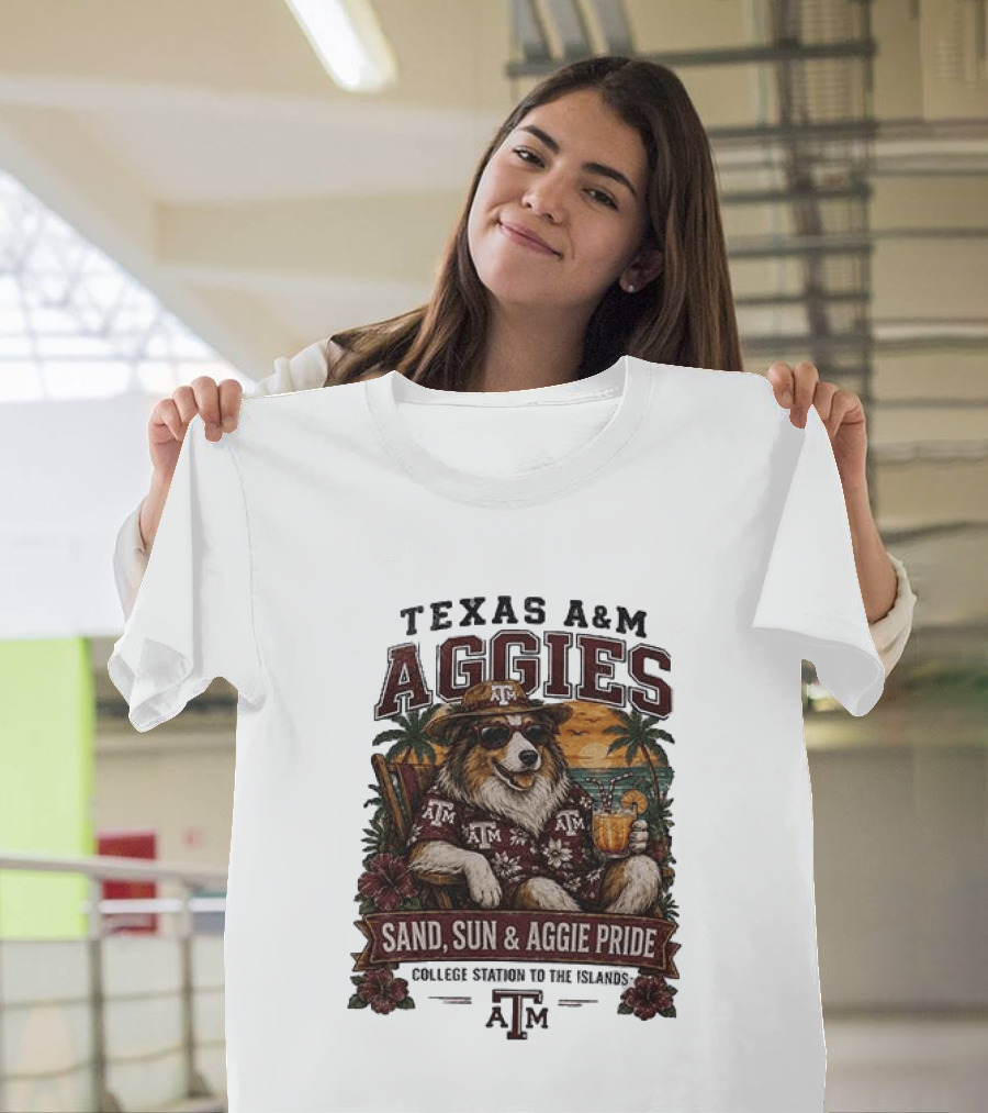 Texas A&M Aggies Sand Sun Aggie Pride College Station To The Islands T-Shirt