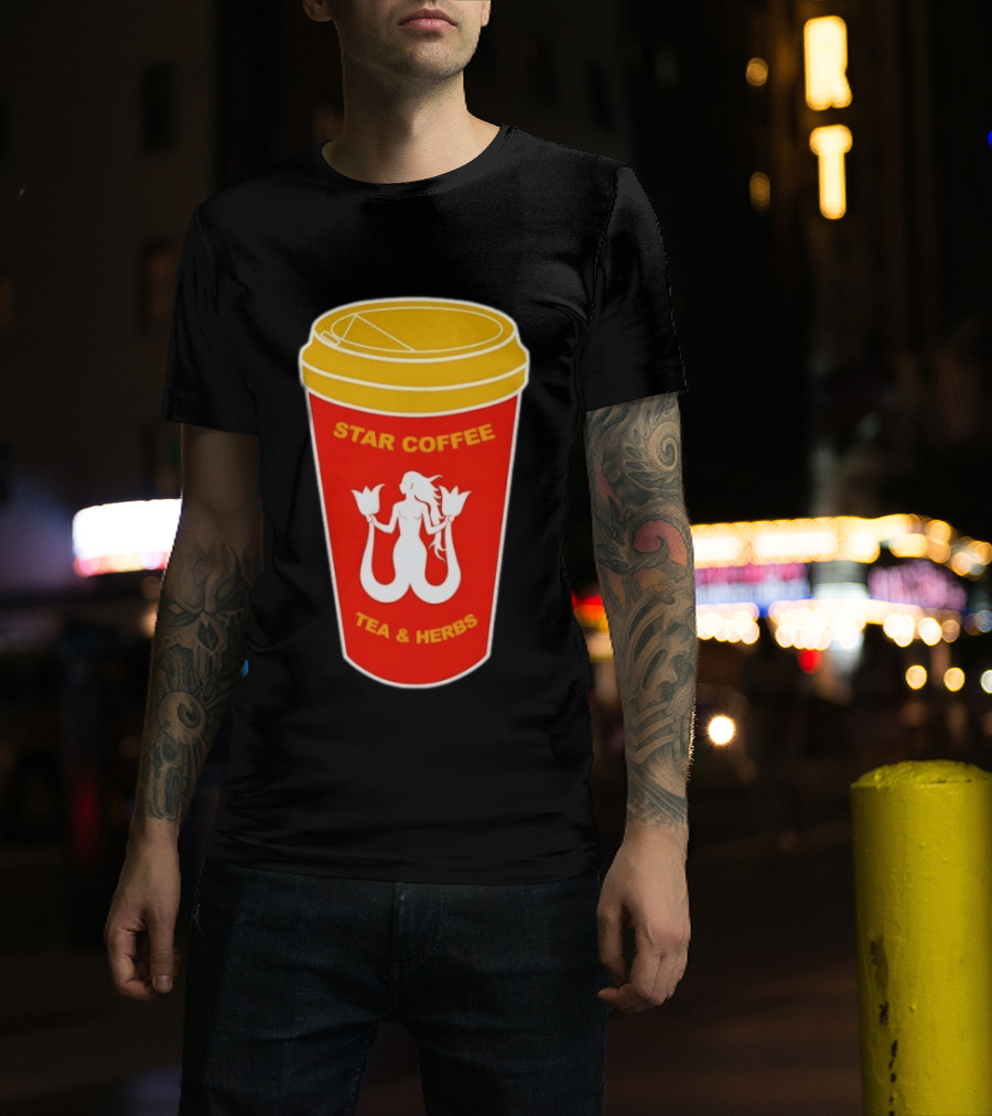 Star Coffee Tea & Herbs Mermaid Cup T-Shirt