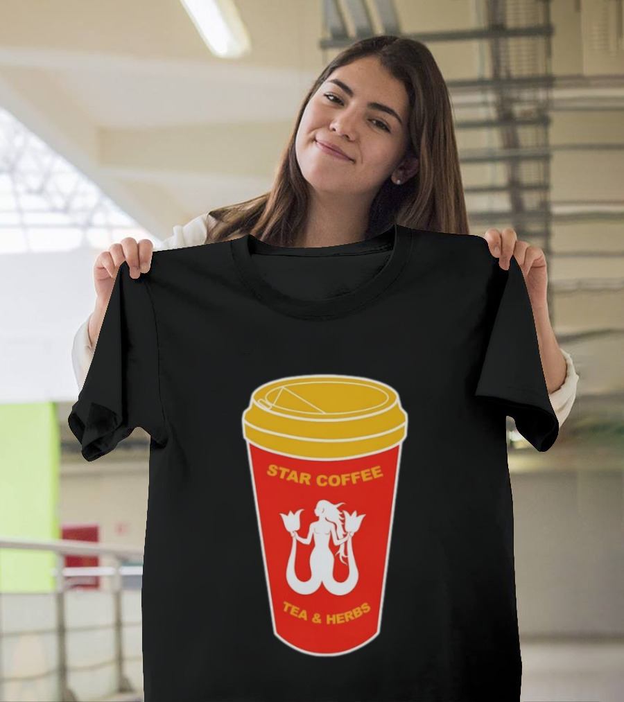 Star Coffee Tea & Herbs Mermaid Cup T-Shirt