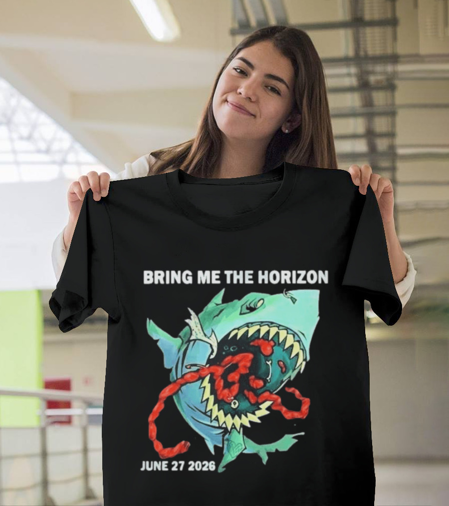 Bring Me The Horizon June 27 2026 Shark Graphic Copenhell Festival European Summer Shows T-Shirt