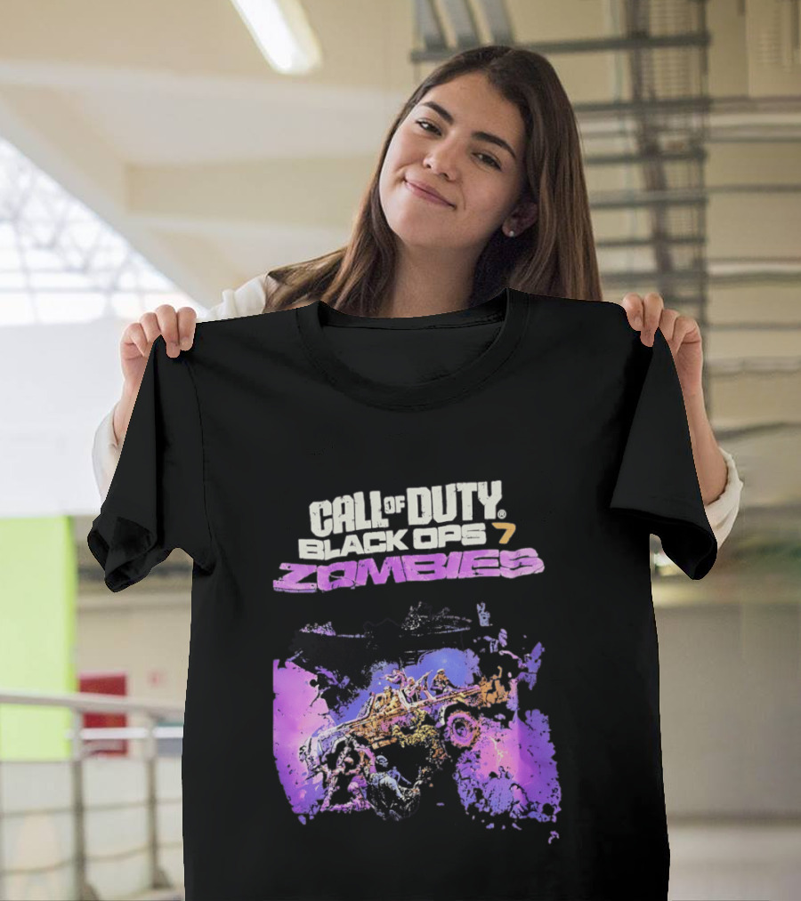 Call Of Duty Black Ops 7 Zombies Paint Splatter Artwork Gaming T-Shirt