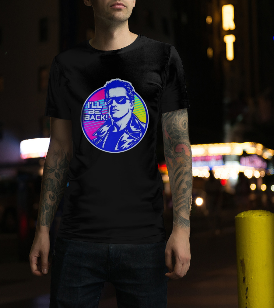I'll Be Back Terminator Retro Neon T-Shirt