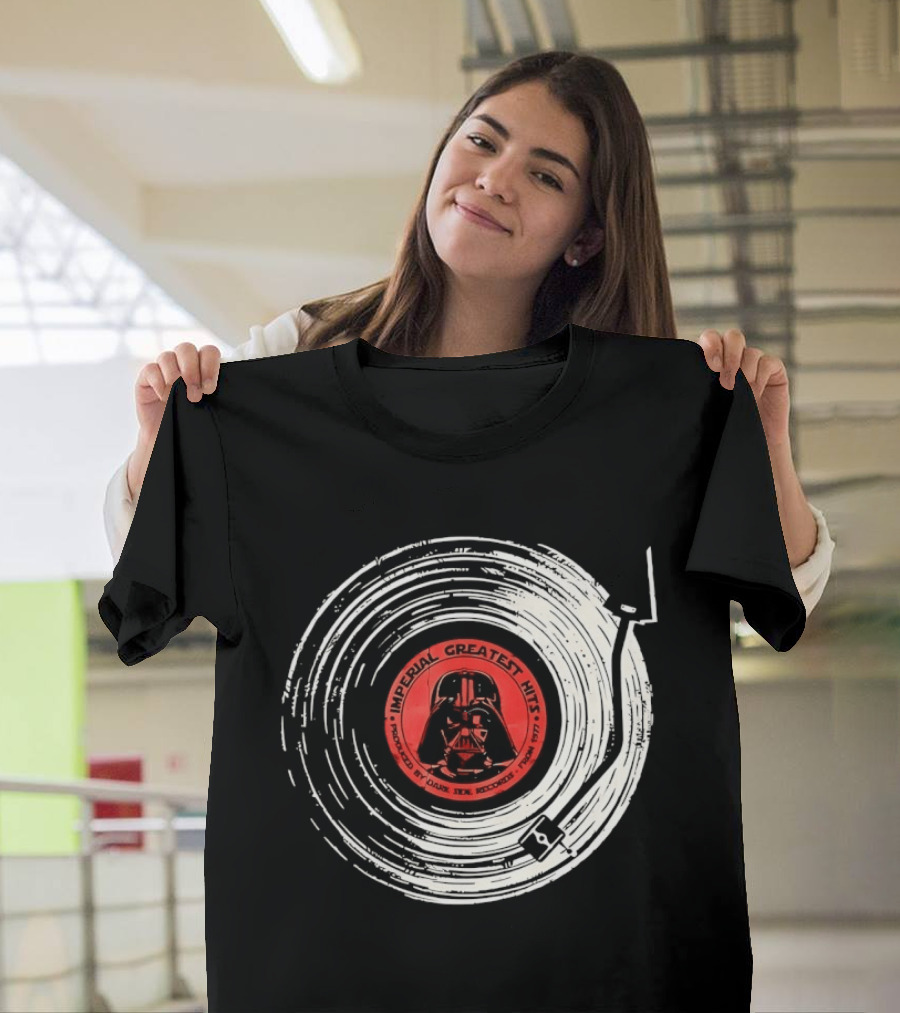 Darth Vader Imperial Greatest Hits Vinyl Record Star Wars Dark Side Records T-Shirt