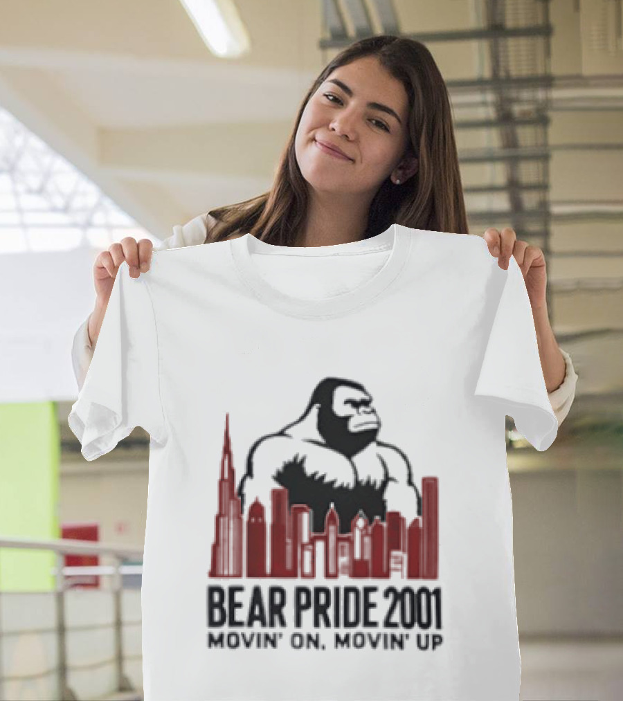 Bear Pride 2001 Movin' On Movin' Up Gorilla Skyline Cityscape T-Shirt