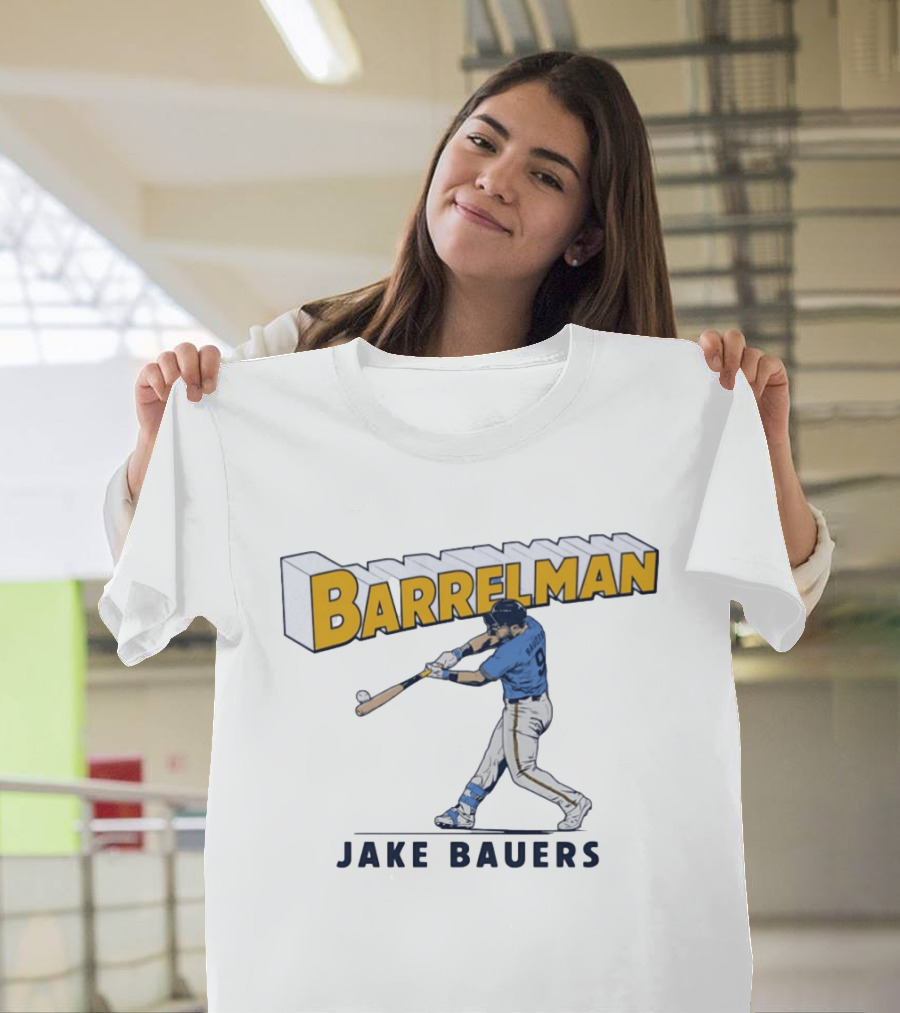 Barrelman Jake Bauers Baseball MLB Player T-Shirt
