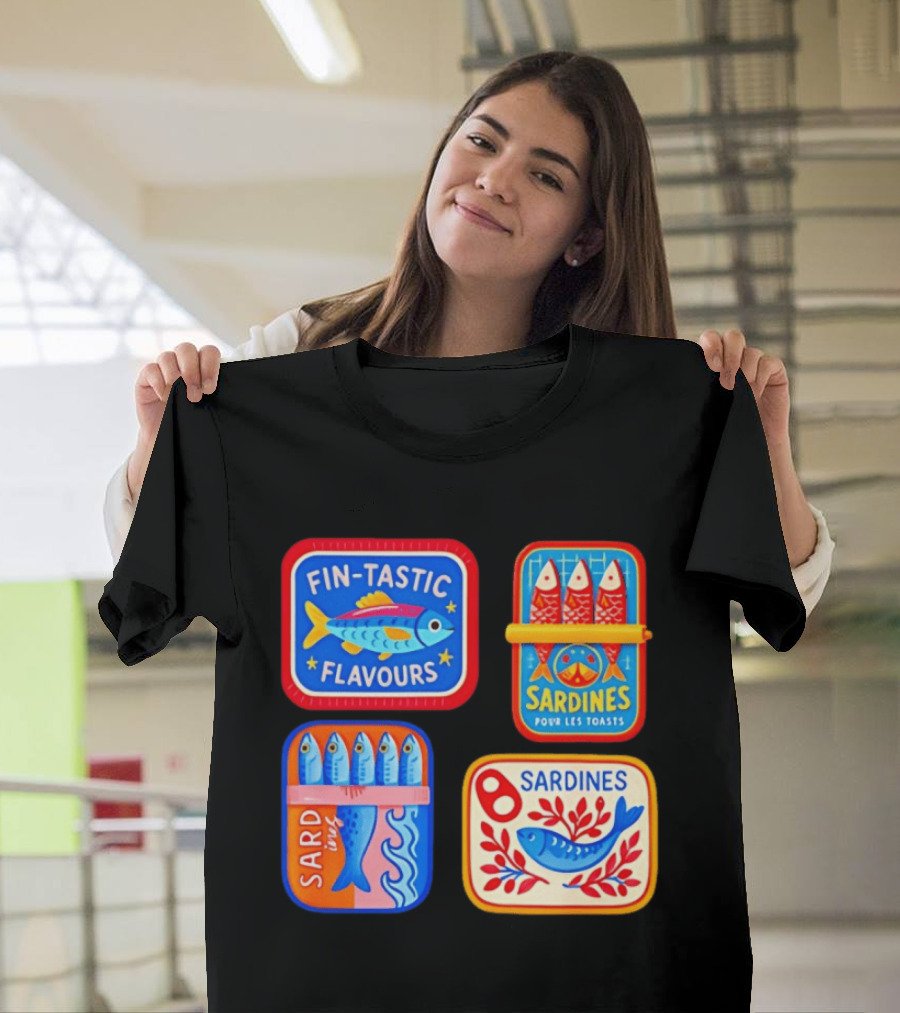 Fin Tastic Flavours Sardines Pour Les Toasts Sardines Sard Under The Sea T-Shirt