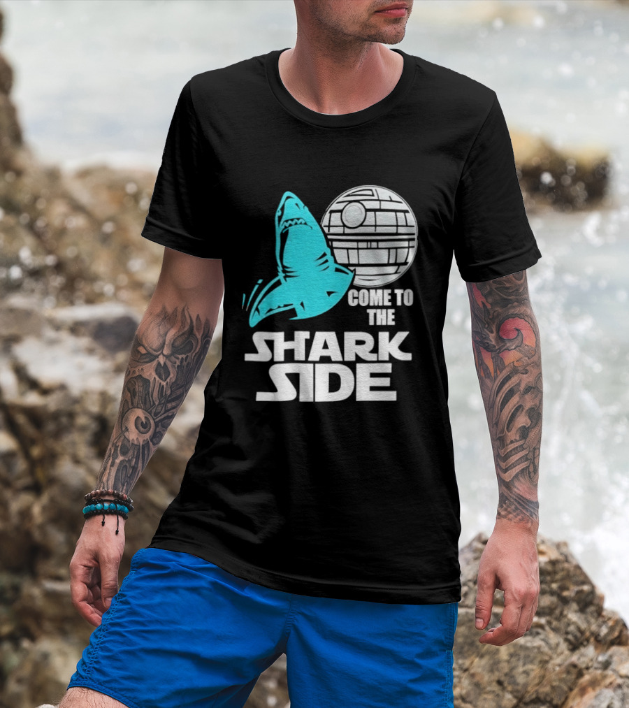 Come To The Shark Side With Death Star T-Shirt