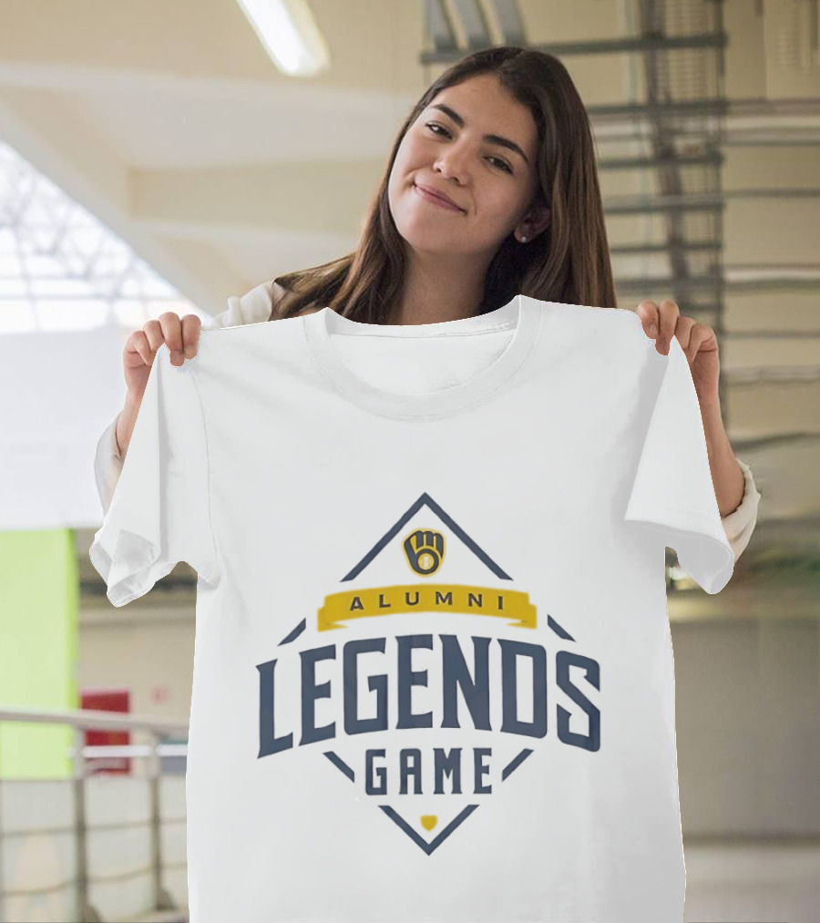 Milwaukee Brewers Alumni Legends Game Logo Baseball Event T-Shirt