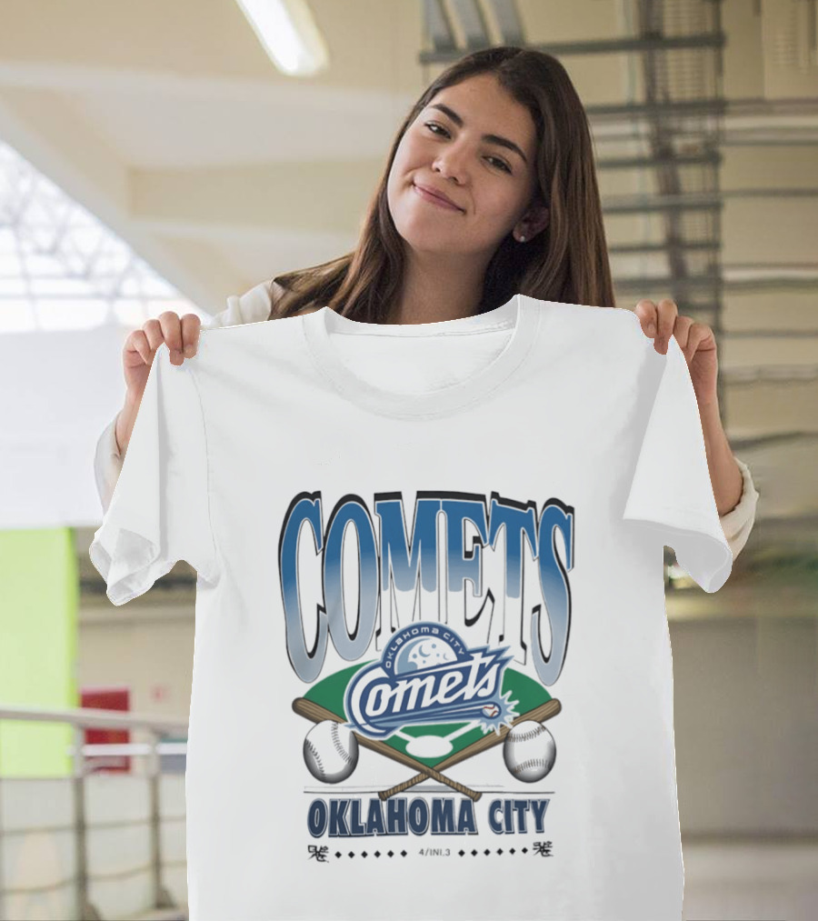 Oklahoma City Comets Baseball Team Sports Fan Gear T-Shirt