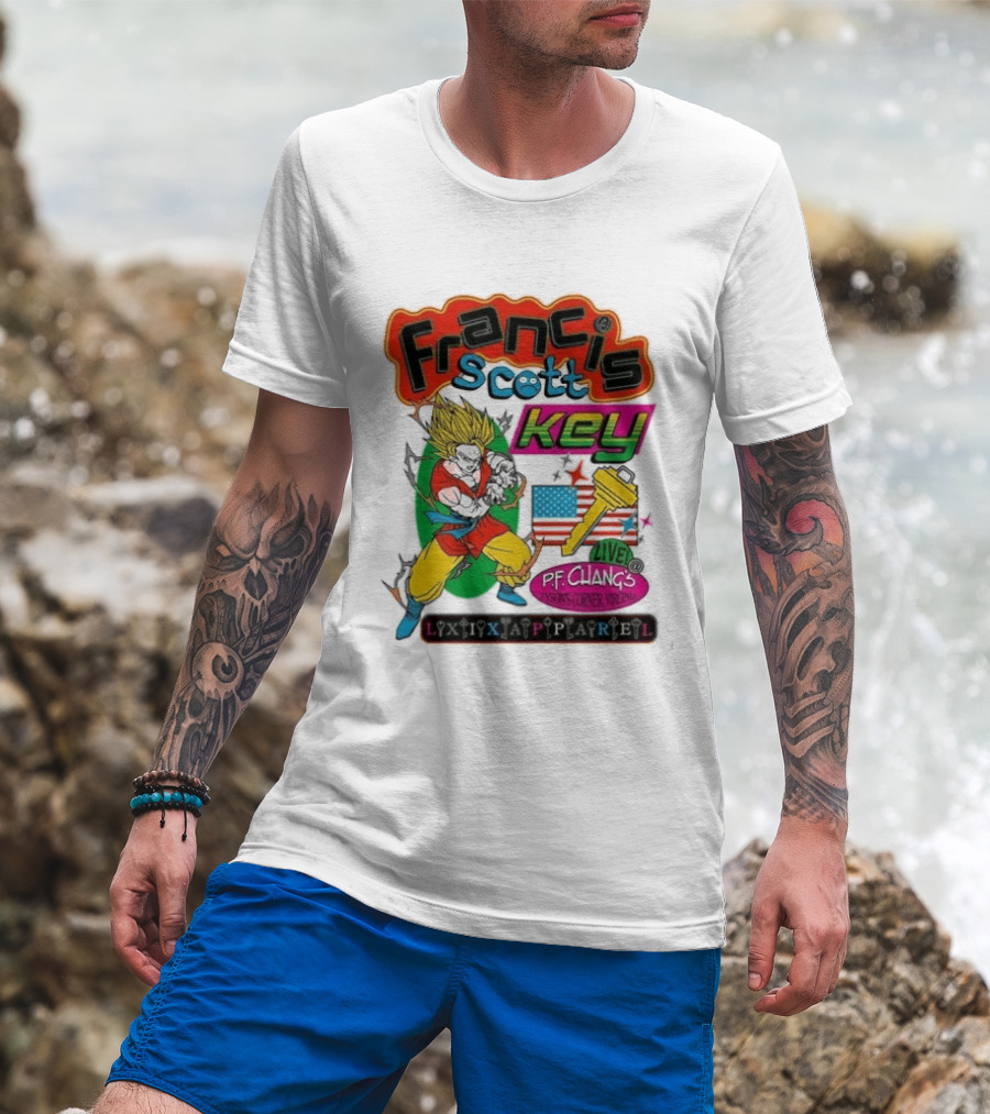 Francis Scott Key Son Goku LAXP Apparel Pf Chang's Tysons Corner Virginia 1814 T-Shirt