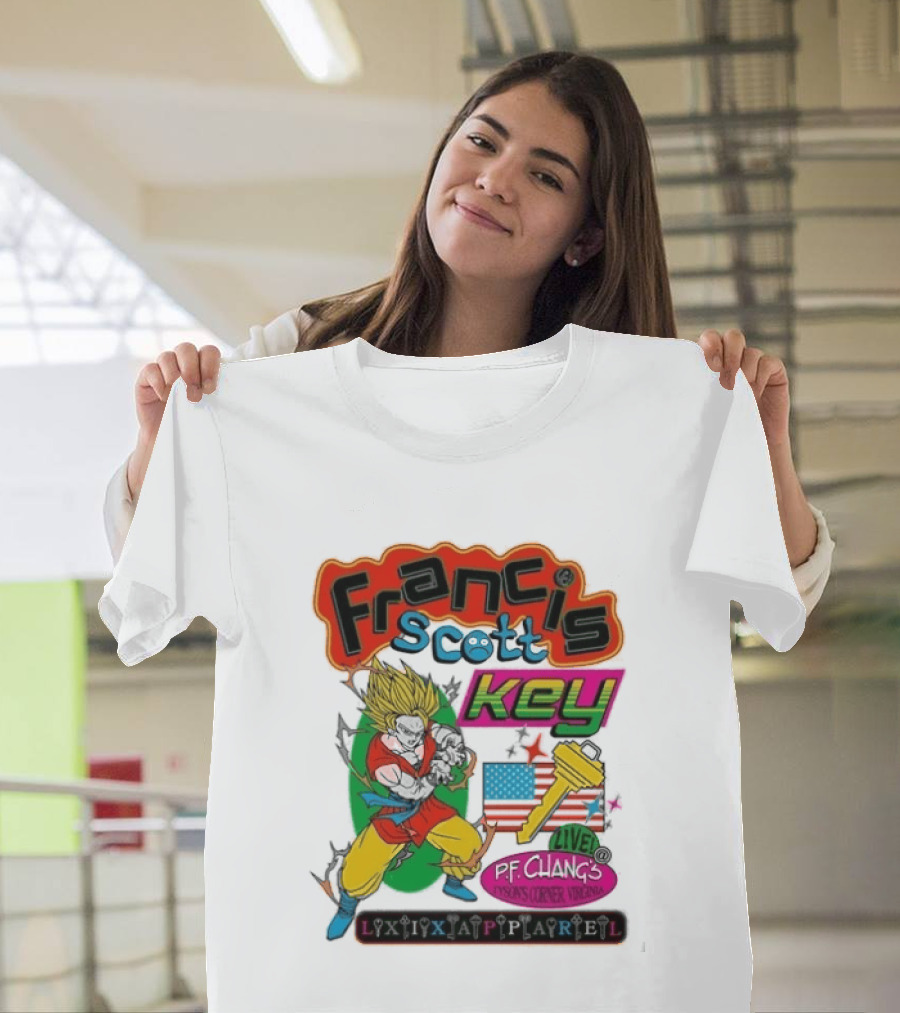 Francis Scott Key Son Goku LAXP Apparel Pf Chang's Tysons Corner Virginia 1814 T-Shirt