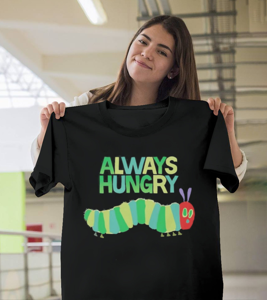Always Hungry Caterpillar Colorful Striped Insect T-Shirt