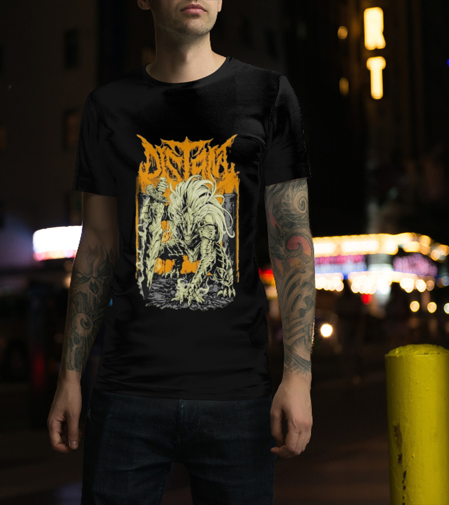 Distant Black Blade Dark Fantasy Warrior With Sword T-Shirt