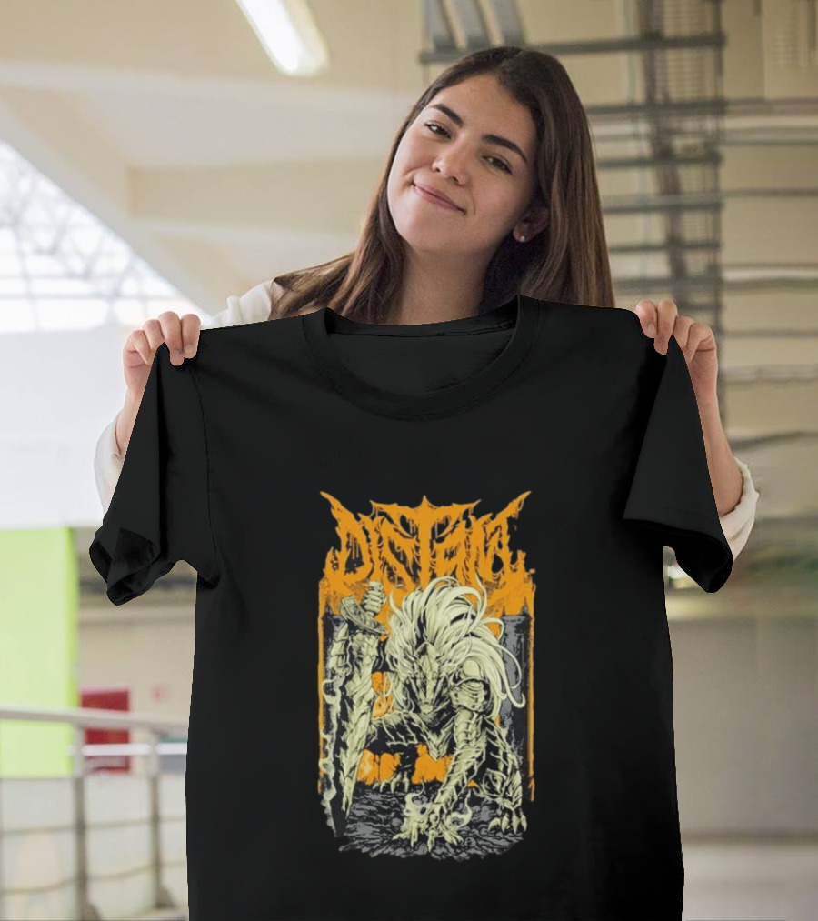 Distant Black Blade Dark Fantasy Warrior With Sword T-Shirt