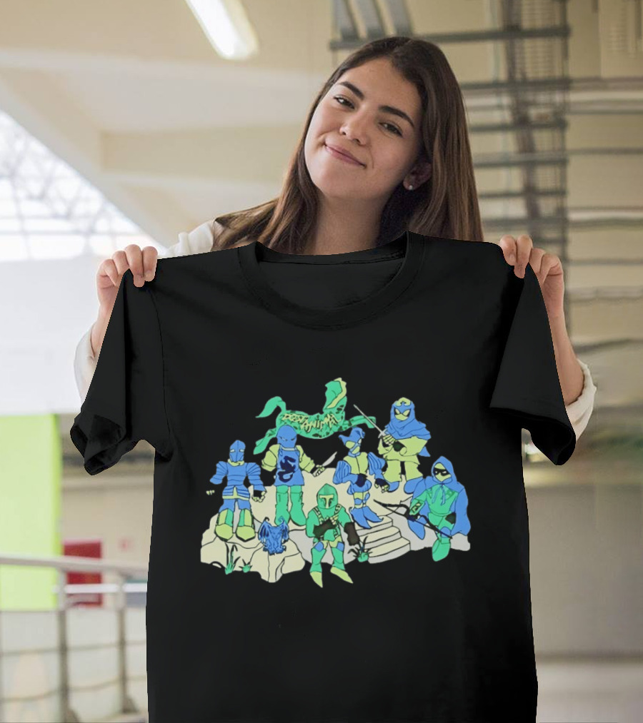 Dungeon Animal Fantasy Knight Warriors Group T-Shirt