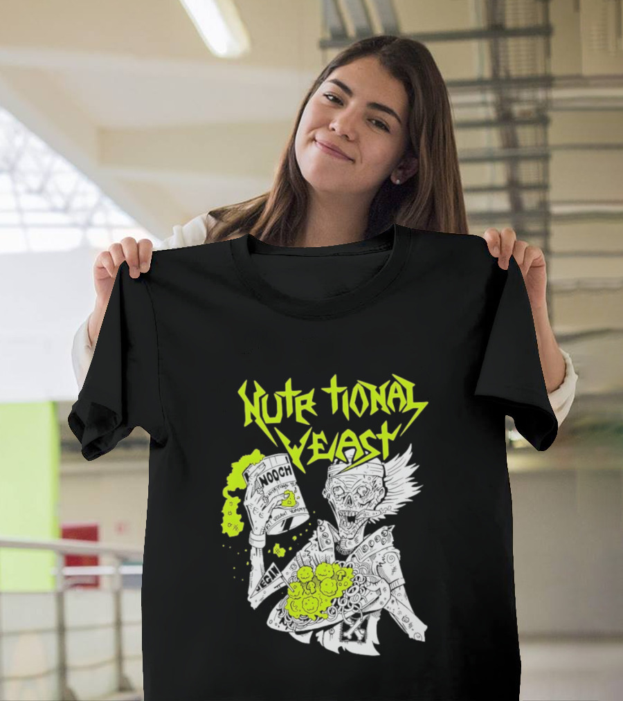 Nutritional Yeast Nooch Vegan Yummy B12 Skeleton T-Shirt