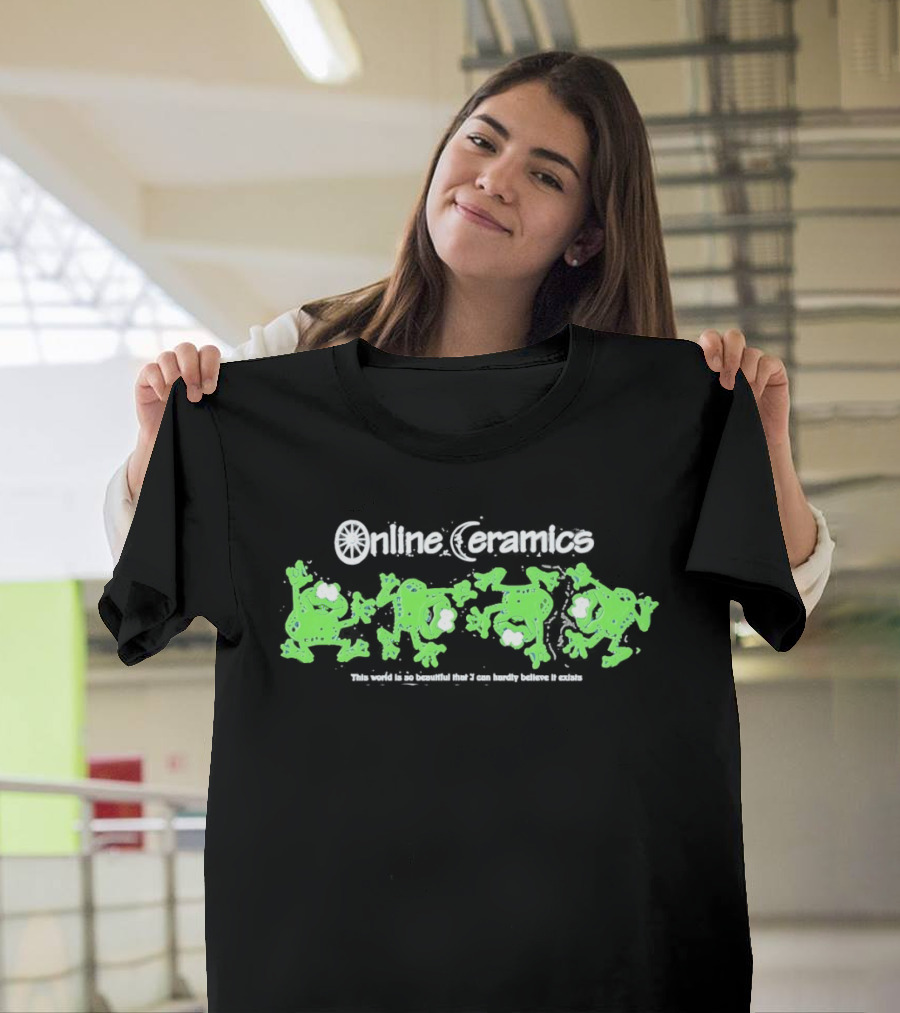 Online Ceramics Frogs This World Is So Beautiful Eco Friendly Clothing T-Shirt