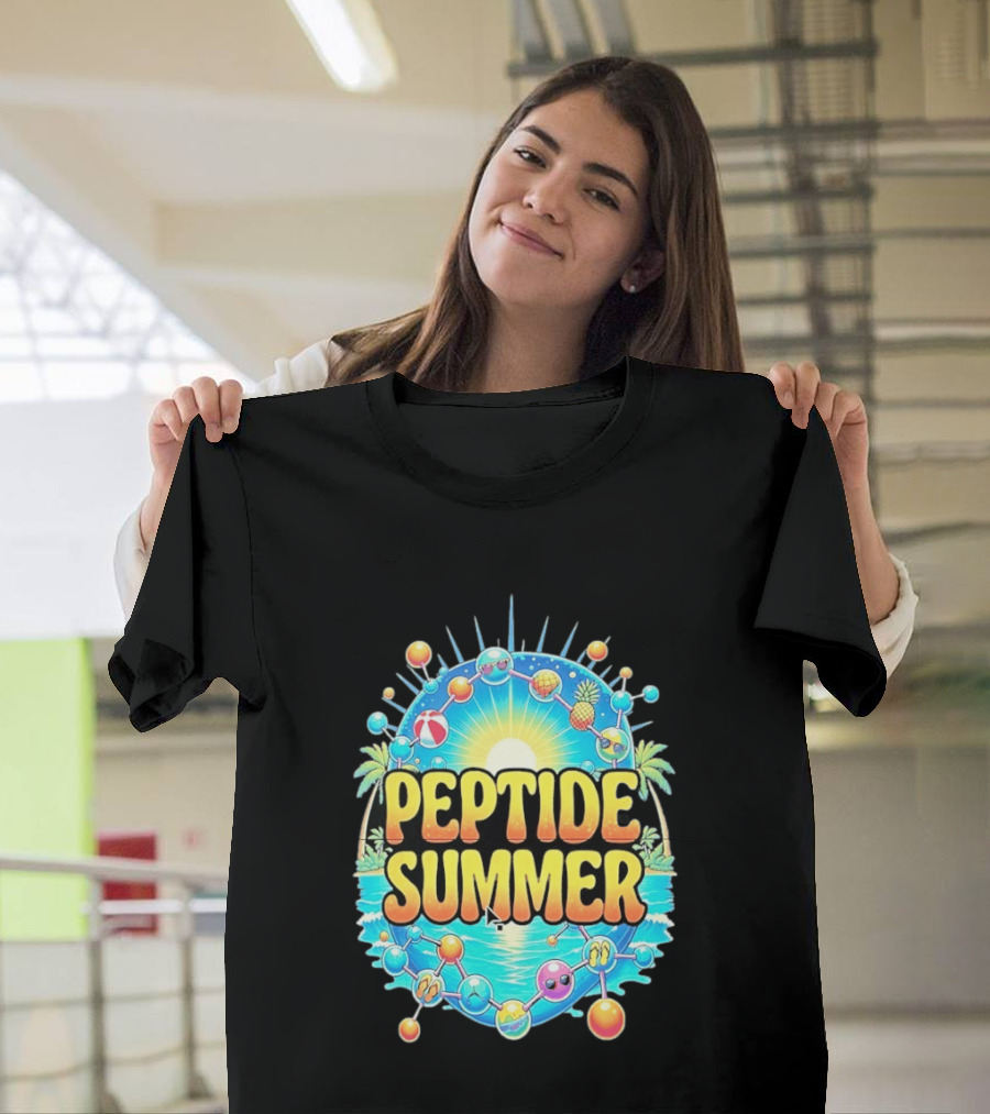 Peptide Summer Tropical Molecular Science Beach Vibe T-Shirt