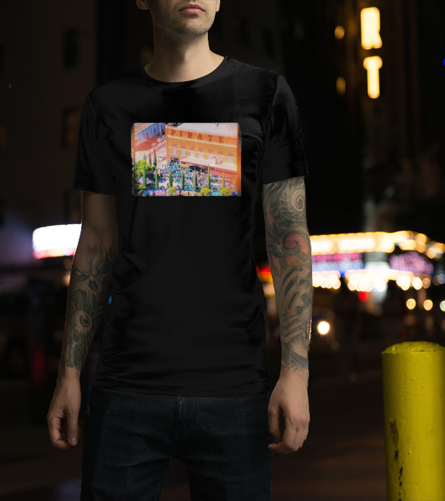 Pirate Life Brewery Port Adelaide Scene With Building And Crowd T-Shirt
