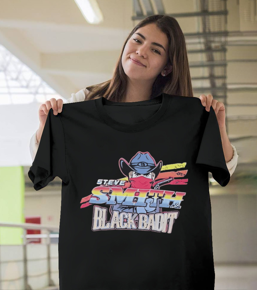 Steve Smith Sr Black Badit Cowboy With Bandana Football T-Shirt