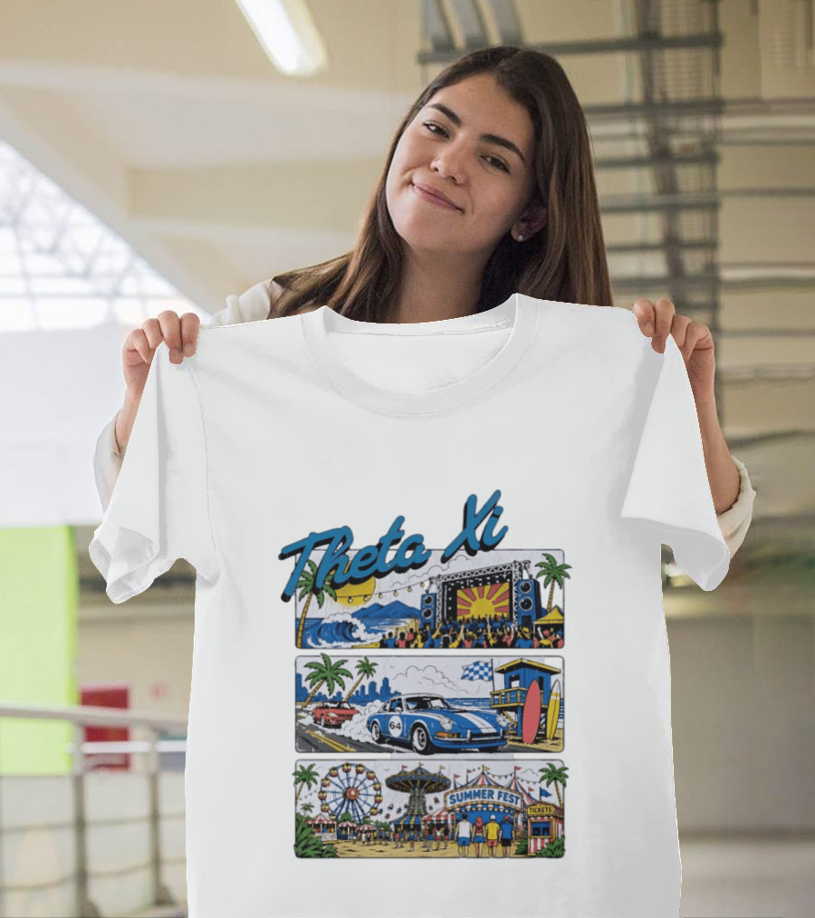 Theta Xi Summer Fest Beach Concert Car Show Ferris Wheel Tickets T-Shirt