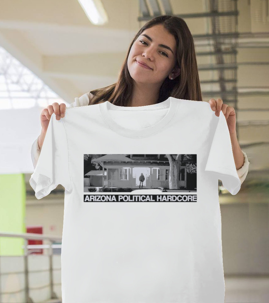 Arizona Political Hardcore House Black And White T-Shirt
