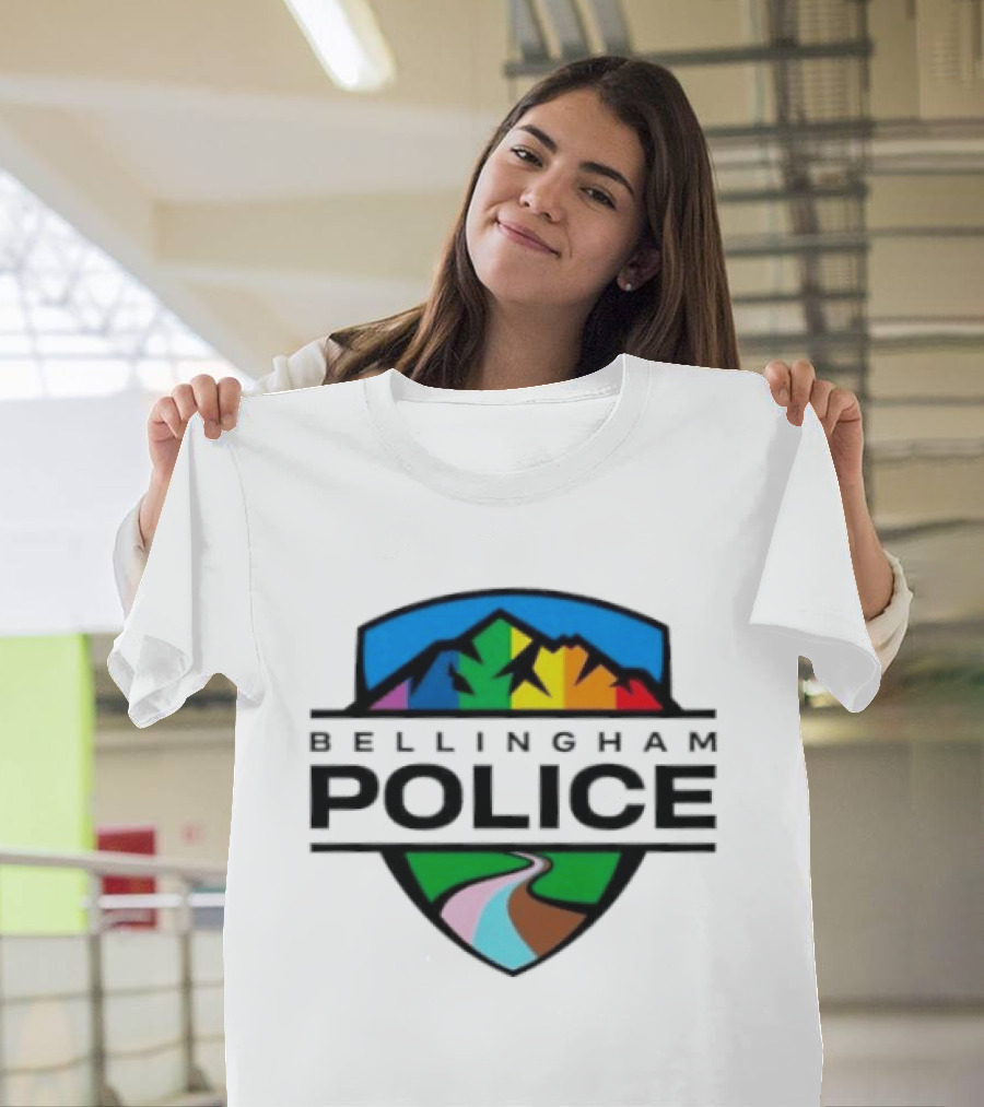 Bellingham Police Pride Mountain Shield LGBTQ Pathway T-Shirt