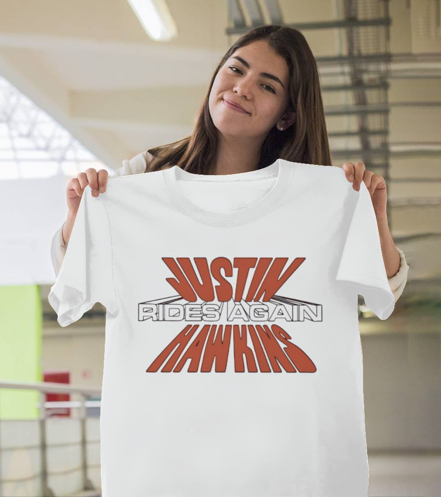 Justin Hawkins Rides Again Bold Red And Black T-Shirt