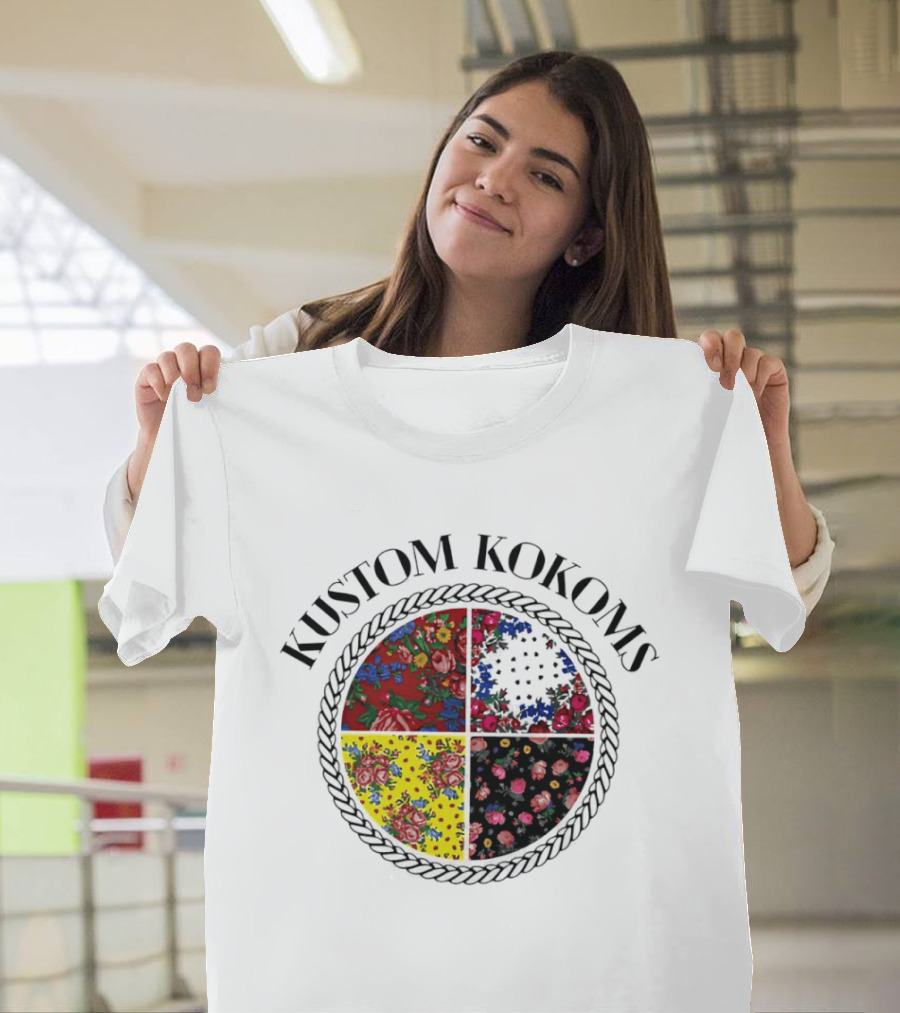 Kustom Kokoms Est 2024 Floral Kokom Patchwork T-Shirt