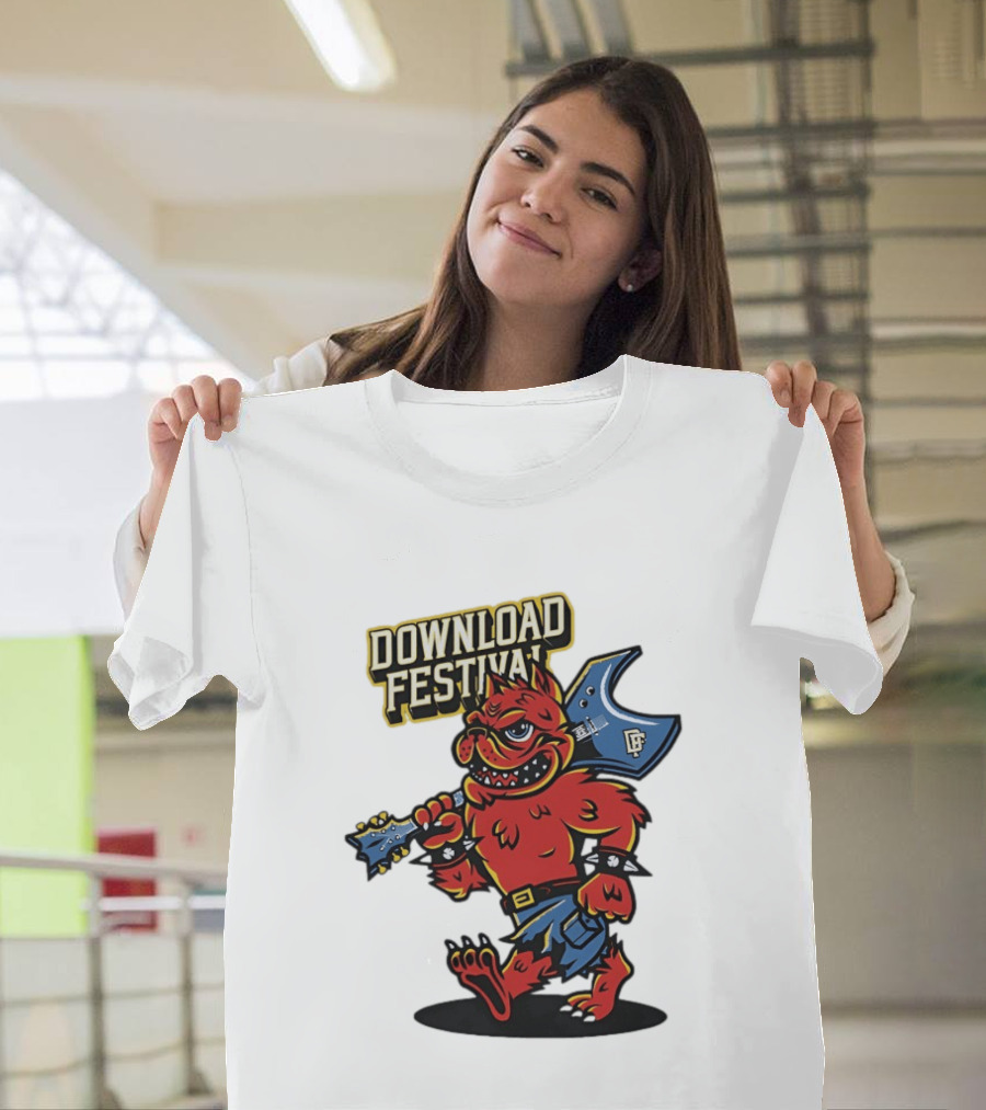 Download Festival Hellhound Character With Guitar T-Shirt