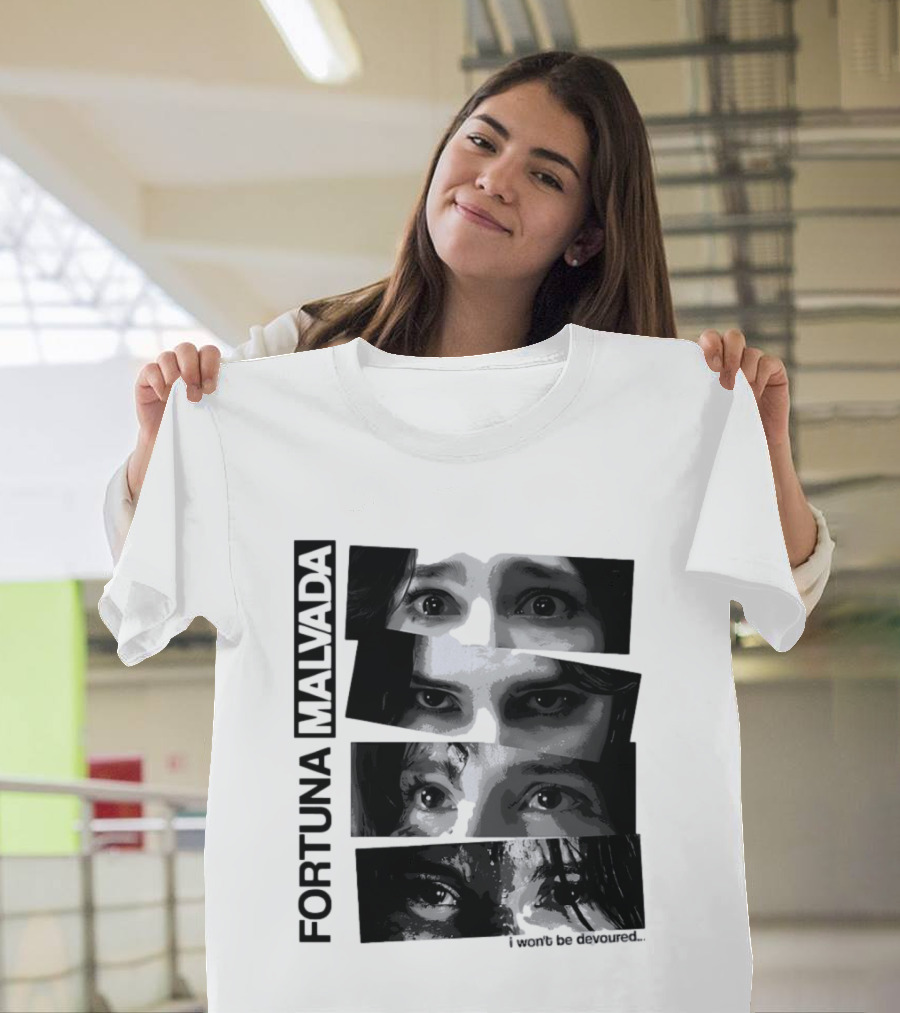 Fortuna Malvada I Won't Be Devoured Dark Eyes Montage T-Shirt