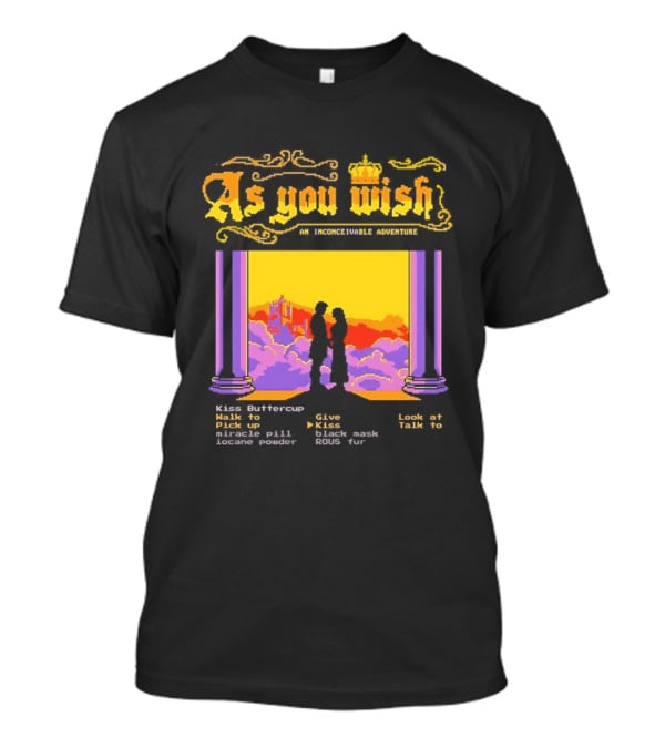 As You Wish An Inconceivable Adventure Princess Bride Castle Silhouette Clouds And Columns T-Shirt