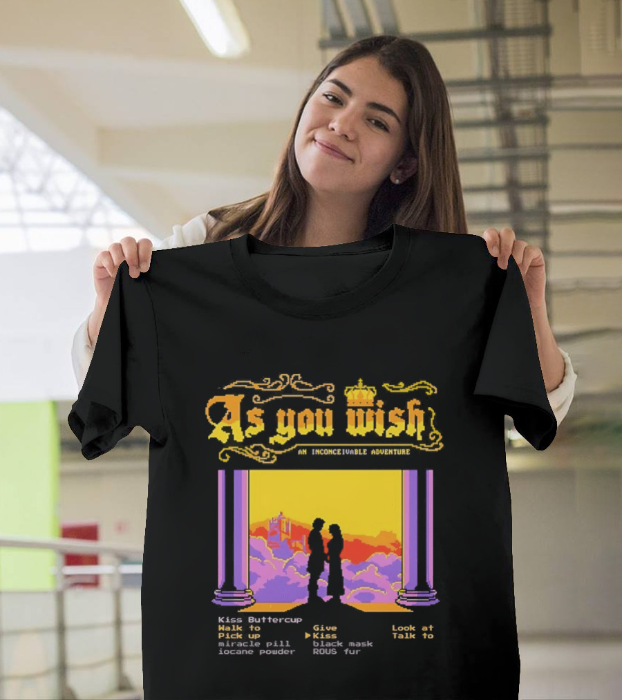 As You Wish An Inconceivable Adventure Princess Bride Castle Silhouette Clouds And Columns T-Shirt