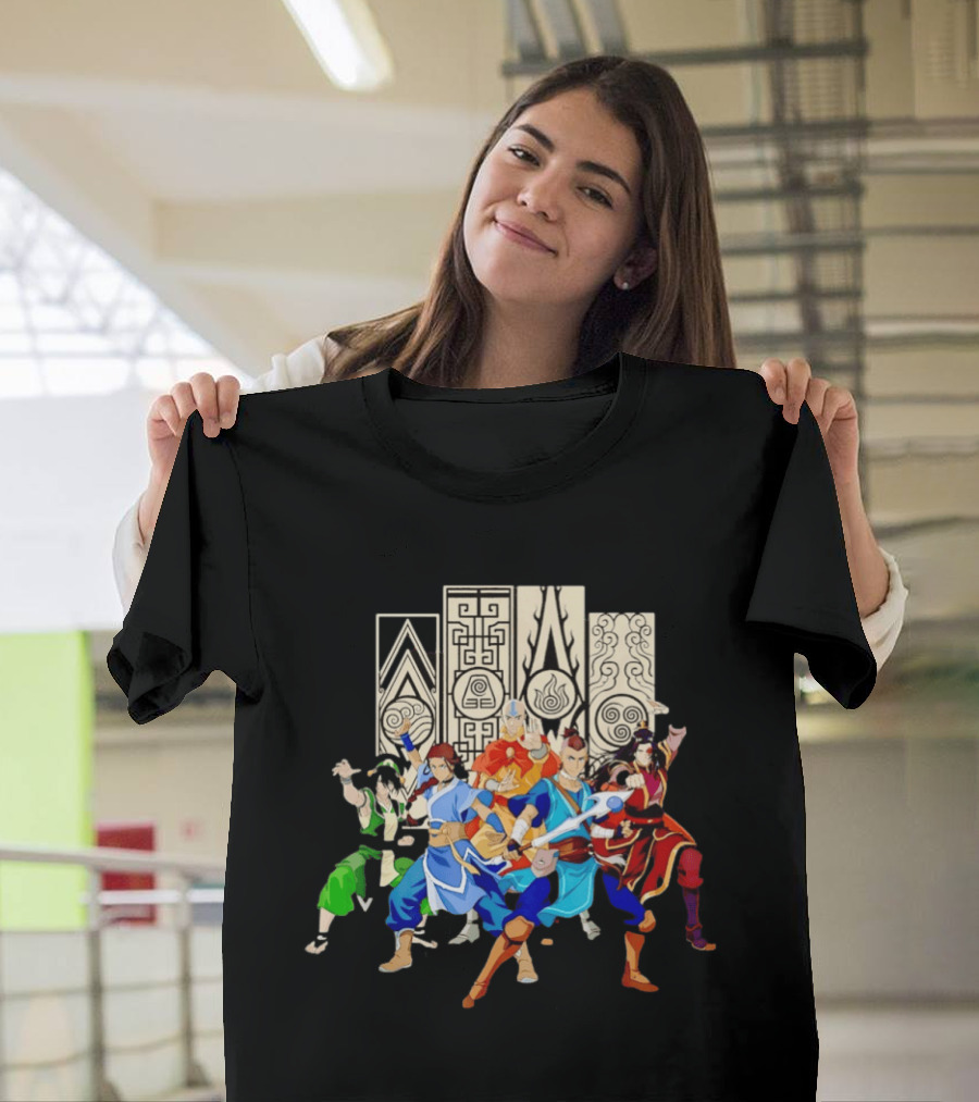 Avatar The Last Airbender Team Aang Katara Sokka Toph Zuko Iroh T-Shirt