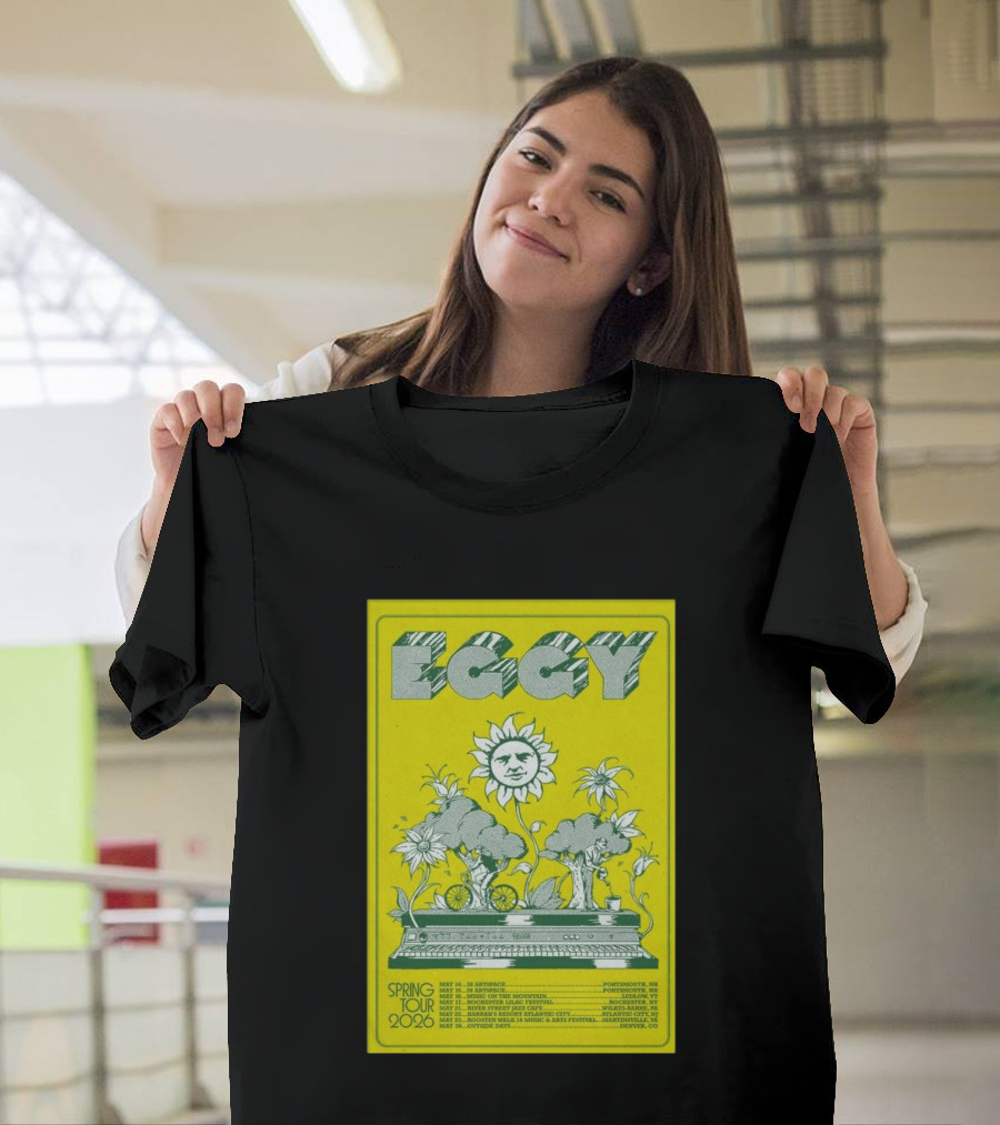 Eggy Spring Tour 2026 Artspace Outpost Richmond Outside Days Denver T-Shirt