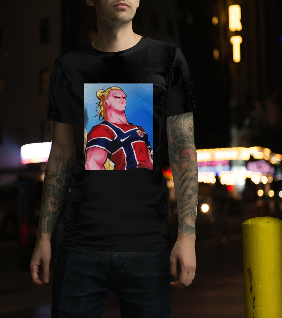 Erling Haaland Majin Buu Norway Dragon Ball Fusion T-Shirt