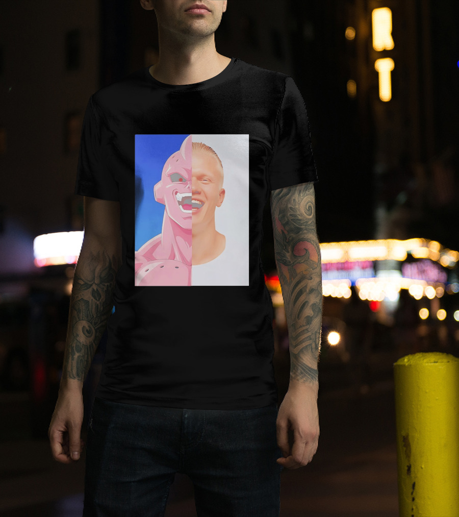 Erling Haaland Majin Buu Face Swap T-Shirt