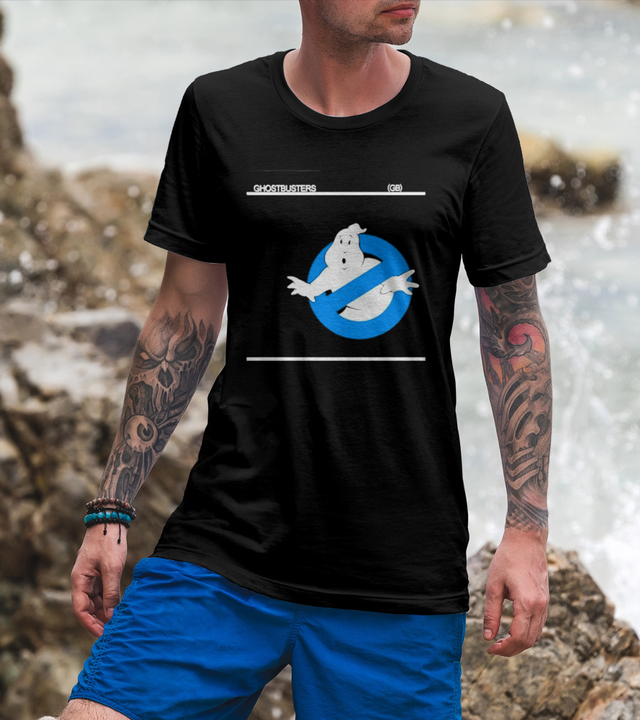 Ghostbusters 80s Movie Classic Blue Ghost Icon GB T-Shirt