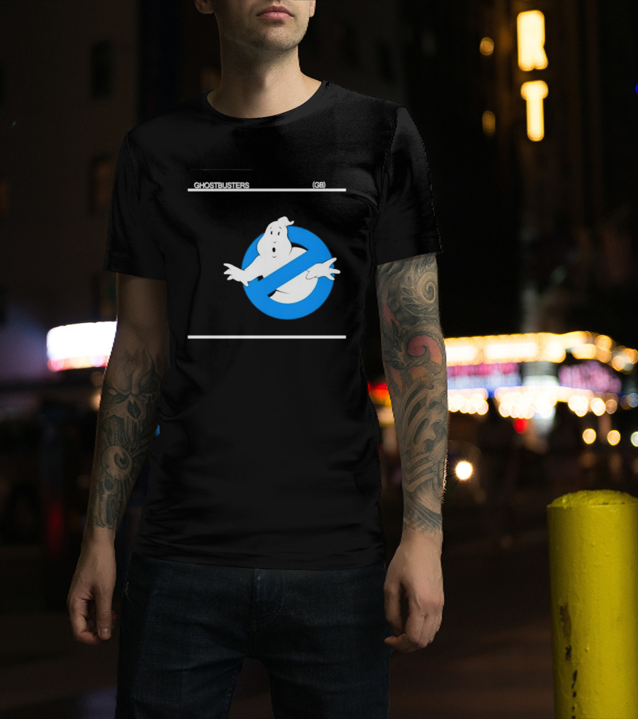 Ghostbusters 80s Movie Classic Blue Ghost Icon GB T-Shirt