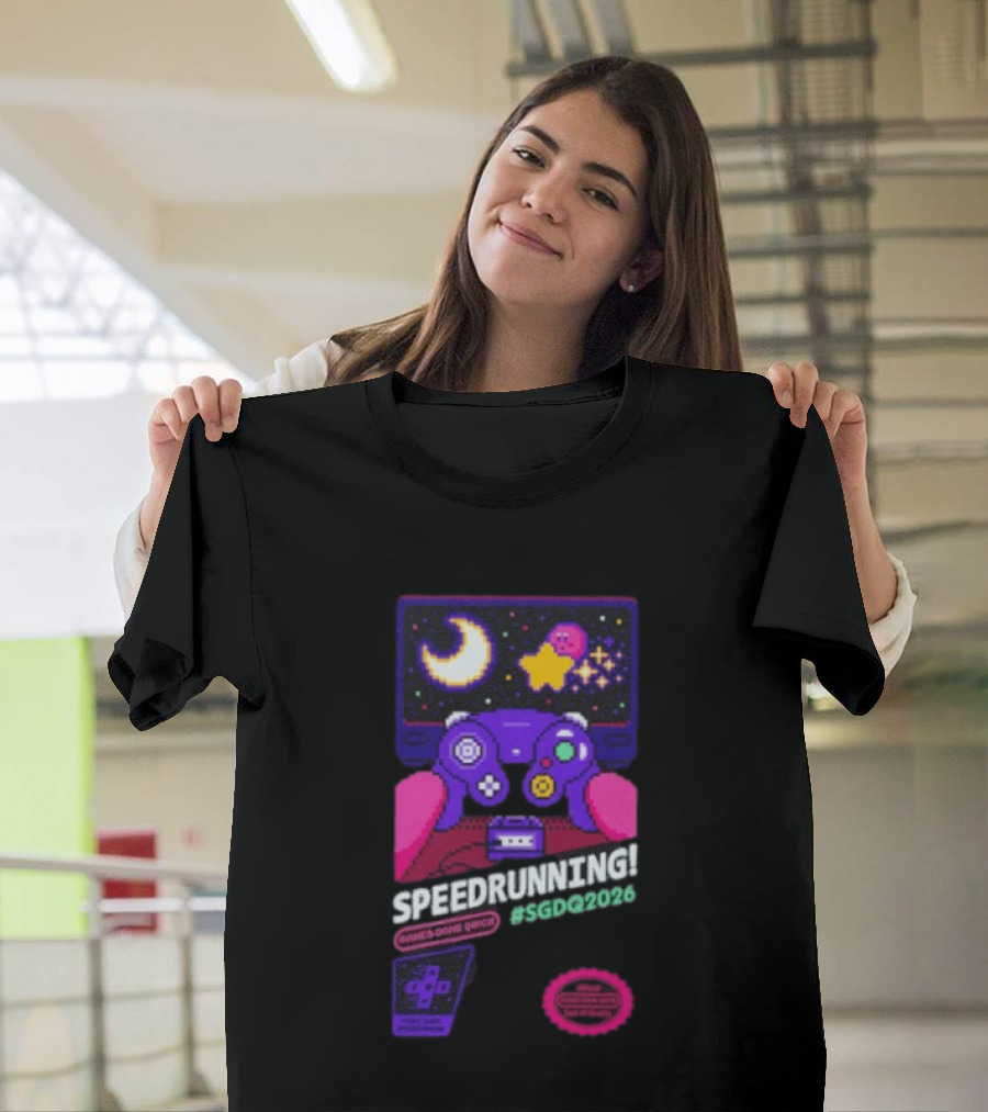 Games Done Quick Speedrunning 2026 Kirby Controller Retro Gaming T-Shirt