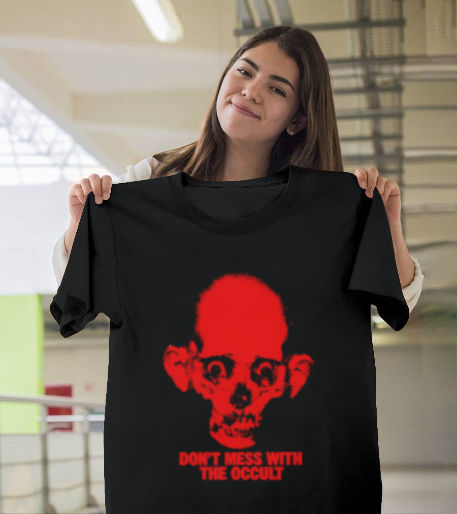 Don't Mess With The Occult Red Skull Horror T-Shirt