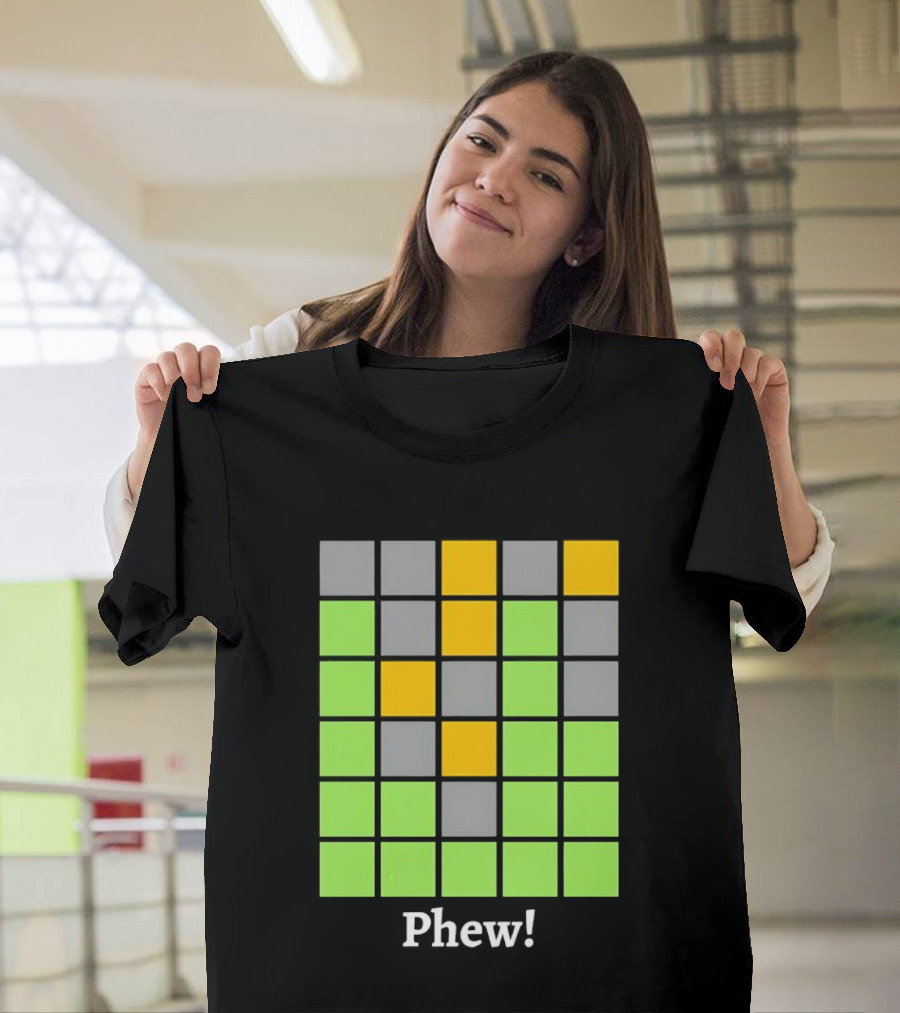 Minesweeper Phew Grid Game Board Text Phew T-Shirt