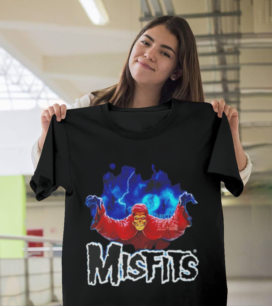 Misfits Crimson Ghost Punk Rock Lightning Glenn Danzig T-Shirt