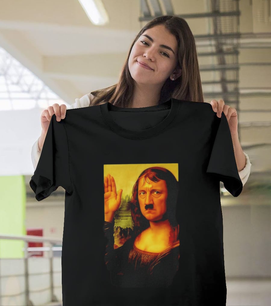 Mona Lisa Hitler Mashup Painting Iconic Fusion T-Shirt