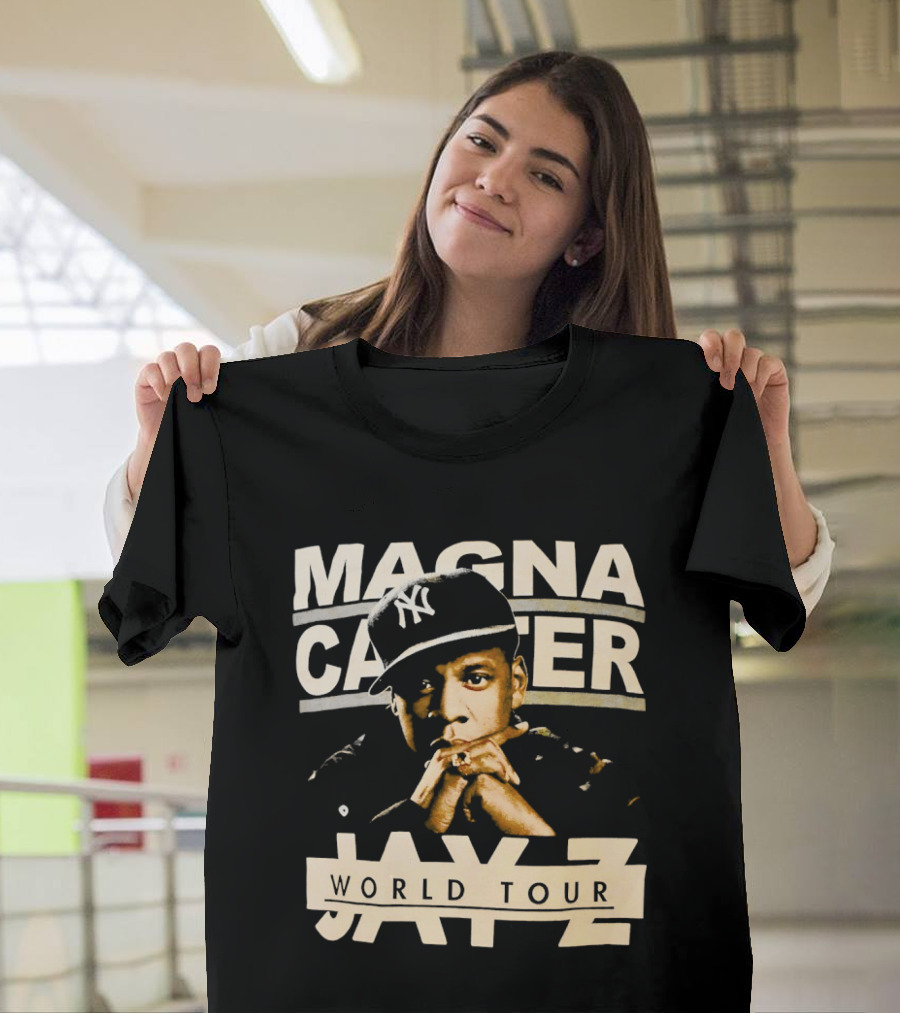 Jay Z Magna Carter World Tour Yankees Cap T-Shirt