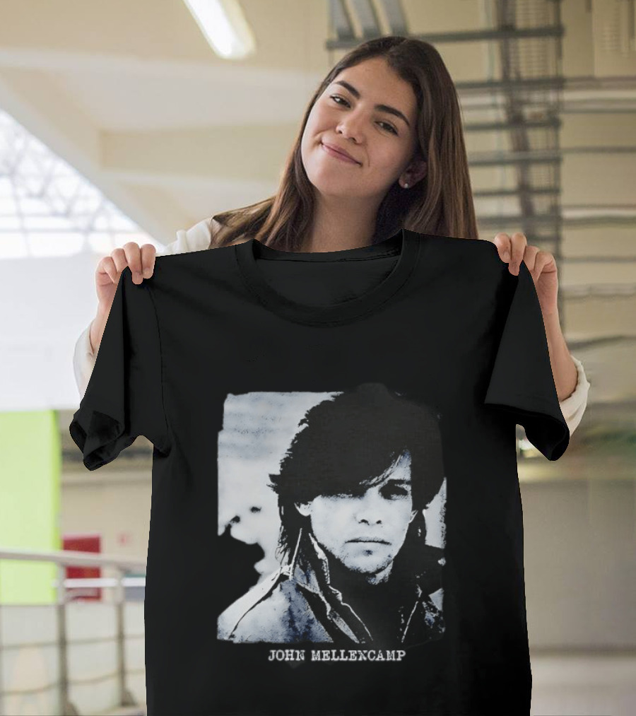 John Mellencamp Rock Music Singer Black And White T-Shirt