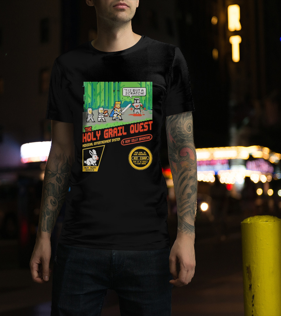 The Holy Grail Quest Medieval Entertainment System A Very Silly Adventure High Score T-Shirt