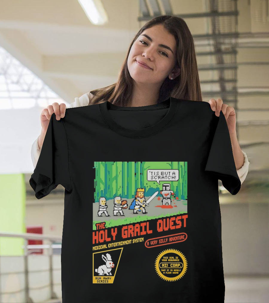 The Holy Grail Quest Medieval Entertainment System A Very Silly Adventure High Score T-Shirt