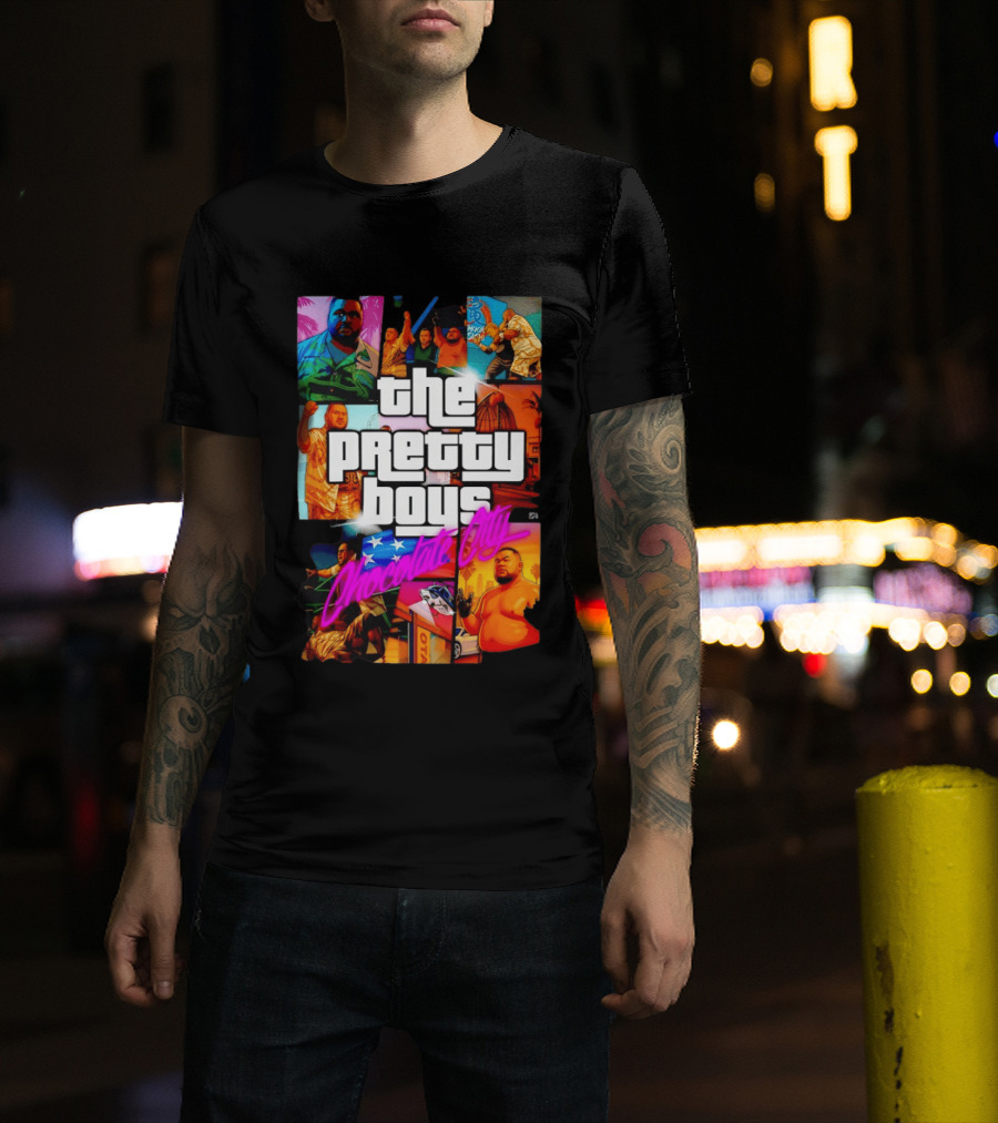 The Pretty Boys Chocolate City Collage Akashi Sushi Gaming Mashup T-Shirt