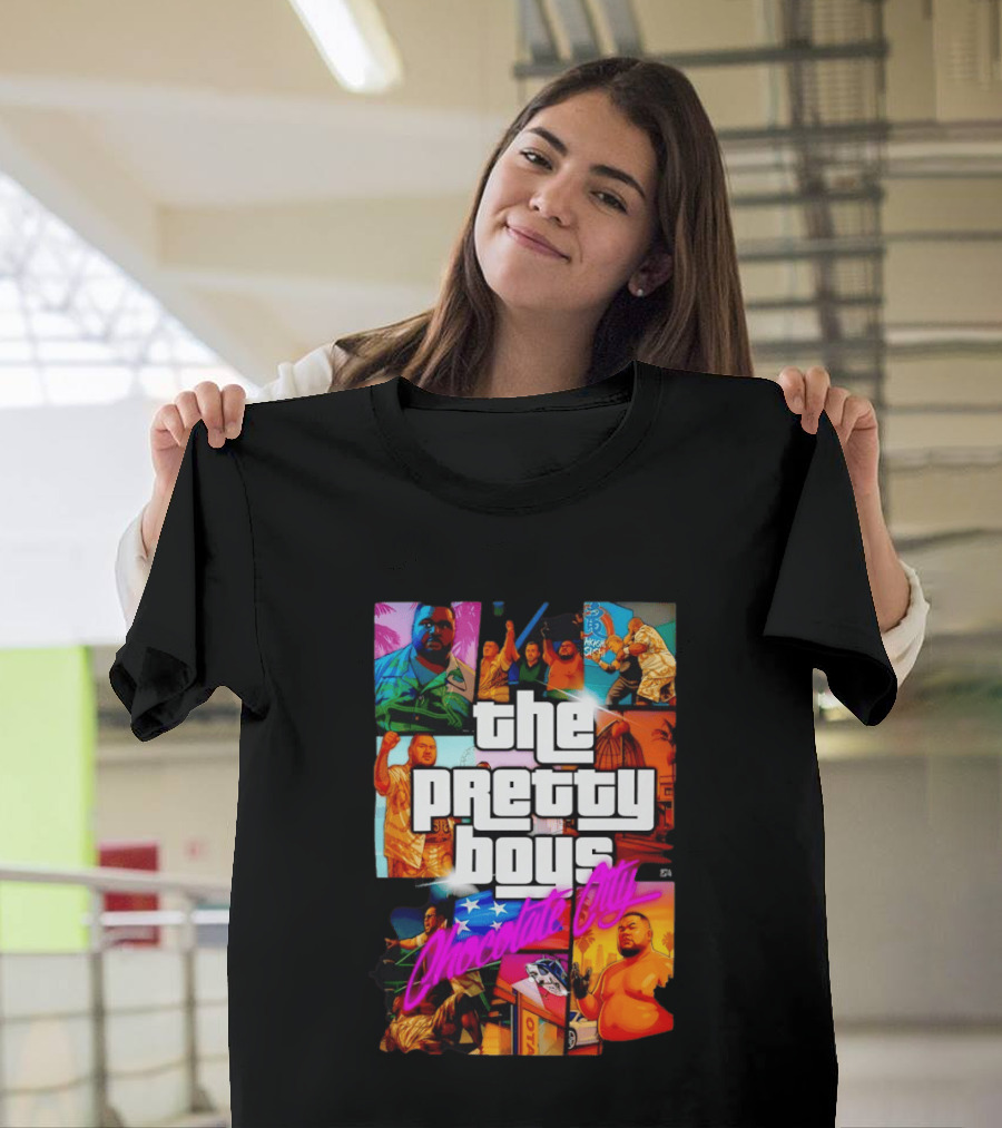 The Pretty Boys Chocolate City Collage Akashi Sushi Gaming Mashup T-Shirt